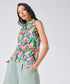 Sleeveless Printed Shirt Top